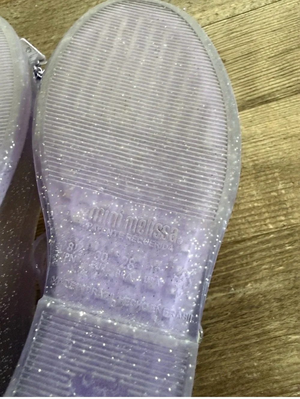 Mini Melissa Lilac 💜 Girls' Sweet Love IV Flats - Toddler size 12